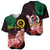 (Custom Personalised) Vanuatu Baseball Jersey Polynesian Floral Tribal LT9 Black - Polynesian Pride