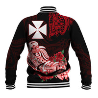(Custom Personalised) Wallis et Futuna Baseball Jacket Polynesian Floral Tribal LT9 - Polynesian Pride