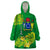 (Custom Personalised) Cook Island Wearable Blanket Hoodie Polynesian Floral Tribal LT9 One Size Green - Polynesian Pride