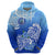 Federated States of Micronesia Hoodie Polynesian Floral Tribal LT9 Zip Hoodie Blue - Polynesian Pride