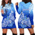 (Custom Personalised) Federated States Of Micronesia Hoodie Dress Polynesian Floral Tribal LT9 Blue - Polynesian Pride