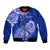 (Custom Personalised) FSM Chuuk State Bomber Jacket Polynesian Floral Tribal LT9 Unisex Blue - Polynesian Pride