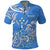 FSM Kosrae State Polo Shirt Polynesian Floral Tribal LT9 Blue - Polynesian Pride