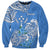 FSM Kosrae State Sweatshirt Polynesian Floral Tribal LT9 Unisex Blue - Polynesian Pride