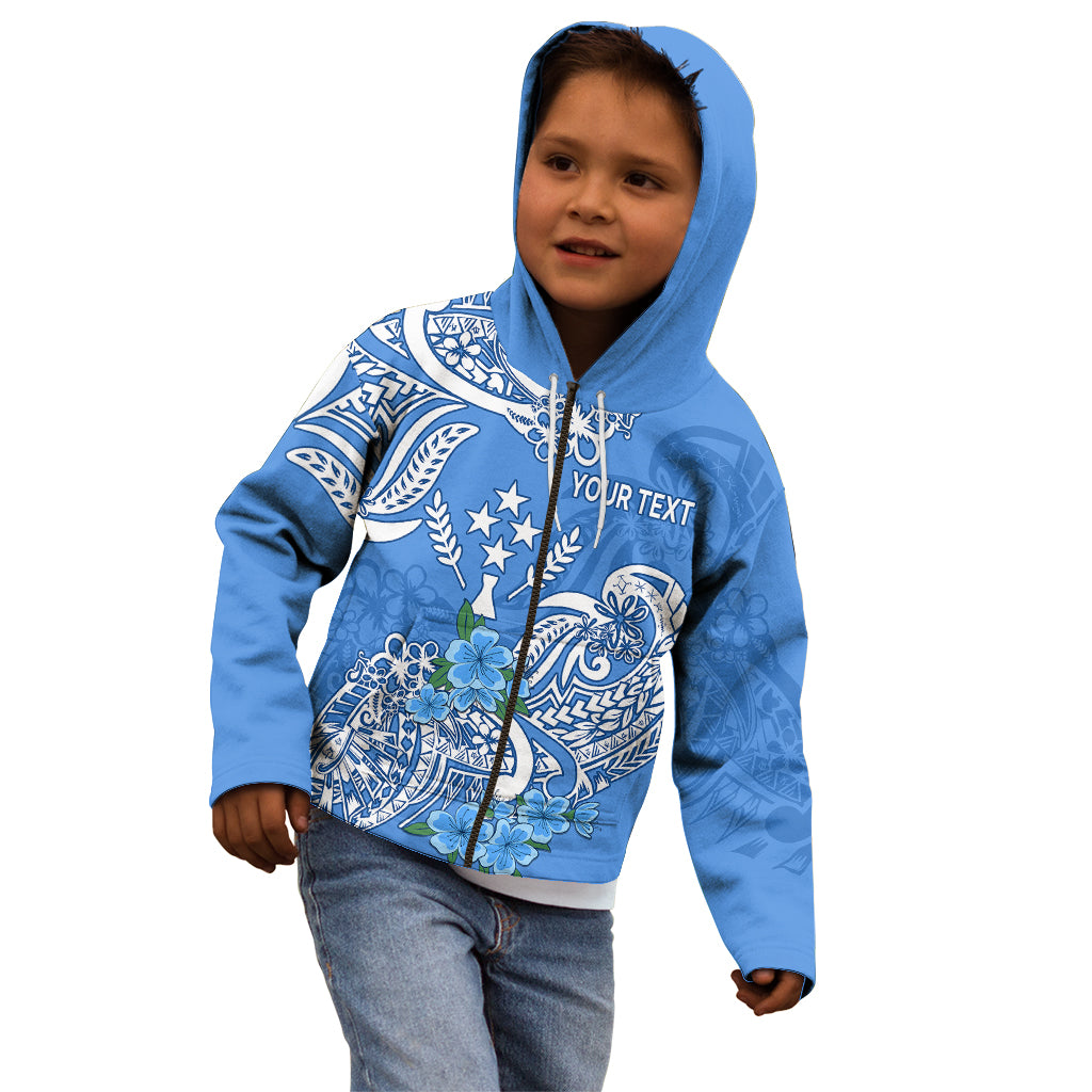 (Custom Personalised) FSM Kosrae State Kid Hoodie Polynesian Floral Tribal LT9 - Polynesian Pride