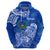 FSM Pohnpei State Hoodie Polynesian Floral Tribal LT9 Zip Hoodie Blue - Polynesian Pride