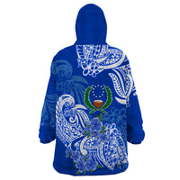 FSM Pohnpei State Wearable Blanket Hoodie Polynesian Floral Tribal LT9 - Polynesian Pride