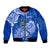 (Custom Personalised) FSM Pohnpei State Bomber Jacket Polynesian Floral Tribal LT9 Unisex Blue - Polynesian Pride