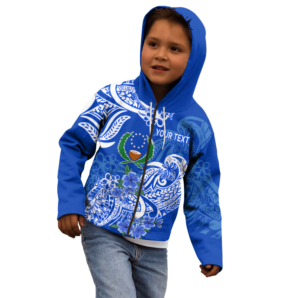 (Custom Personalised) FSM Pohnpei State Kid Hoodie Polynesian Floral Tribal LT9 - Polynesian Pride
