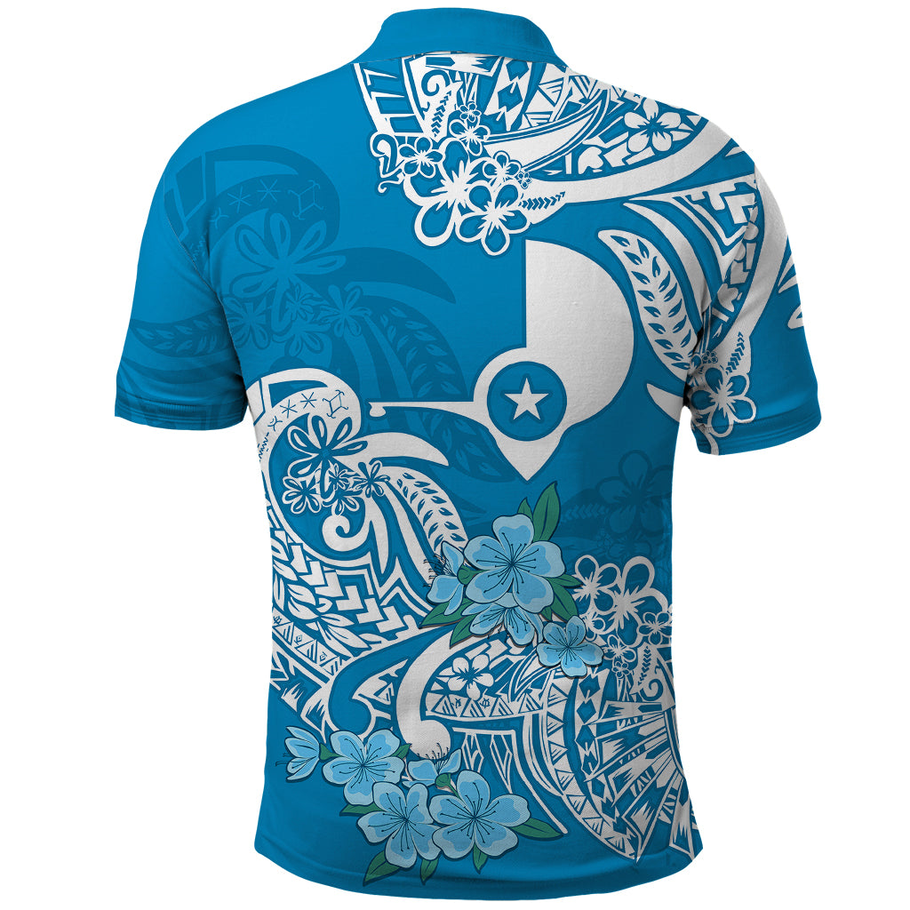 FSM Yap State Polo Shirt Polynesian Floral Tribal LT9 - Polynesian Pride