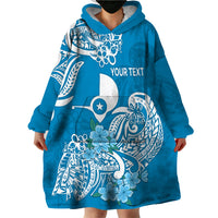 (Custom Personalised) FSM Yap State Wearable Blanket Hoodie Polynesian Floral Tribal LT9 - Polynesian Pride