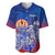 Tahiti Baseball Jersey Polynesian Floral Tribal LT9 - Polynesian Pride