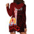 Tahiti Hoodie Dress Polynesian Coat Of Arm With Hibiscus LT9 - Polynesian Pride