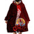 Tahiti Wearable Blanket Hoodie Polynesian Coat Of Arm With Hibiscus LT9 - Polynesian Pride