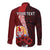 (Custom Personalised) Tahiti Long Sleeve Button Shirt Polynesian Coat Of Arm With Hibiscus LT9 - Polynesian Pride