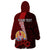 (Custom Personalised) Tahiti Wearable Blanket Hoodie Polynesian Coat Of Arm With Hibiscus LT9 - Polynesian Pride