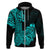 Hawaii Kakau Hoodie Polynesian Floral Tribal Aqua Version LT9 - Polynesian Pride