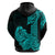 Hawaii Kakau Hoodie Polynesian Floral Tribal Aqua Version LT9 - Polynesian Pride