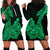 Hawaii Kakau Hoodie Dress Polynesian Floral Tribal Green Version LT9 Green - Polynesian Pride