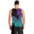 Hawaii Kakau Men Tank Top Polynesian Floral Tribal Heliotrope Version LT9 - Polynesian Pride