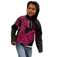 Hawaii Kakau Kid Hoodie Polynesian Floral Tribal Pink Version LT9 - Polynesian Pride