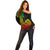 Hawaii Kakau Off Shoulder Sweater Polynesian Floral Tribal Reggae Version LT9 - Polynesian Pride