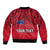 (Custom Personalised) Polynesian Independent State of Samoa Red Sleeve Zip Bomber Jacket LT9 - Polynesian Pride