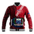 Samoa Baseball Jacket Happy Independence Day Samoan Red Pattern LT14 Unisex Red - Polynesian Pride