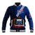 Samoa Baseball Jacket Happy Independence Day Samoan Blue Pattern LT14 Unisex Blue - Polynesian Pride