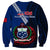 Samoa Sweatshirt Happy Independence Day Samoan Blue Pattern LT14 - Polynesian Pride