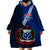 (Custom Personalised) Samoa Wearable Blanket Hoodie Happy Independence Day Samoan Blue Pattern LT14 - Polynesian Pride