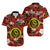 (Custom Personalised) Hawaii State Hawaiian Shirt Tropical Flowers Mix Tartan Red Version LT14 Red - Polynesian Pride