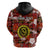 Custom Hawaii State Hoodie Tropical Flowers Mix Tartan Red Version LT14 - Polynesian Pride