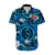 Hawaii State Hawaiian Shirt Tropical Flowers Mix Tartan Blue Version LT14 - Polynesian Pride