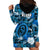 Hawaii State Hoodie Dress Tropical Flowers Mix Tartan Blue Version LT14 - Polynesian Pride