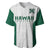 Hawaii Volleyball Baseball Jersey Hawaiian Kakau White Style LT14 - Polynesian Pride