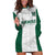 Hawaii Volleyball Hoodie Dress Hawaiian Kakau White Style LT14 - Polynesian Pride