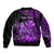 (Custom Personalised) Hawaii Monk Seal Bomber Jacket Polynesian Kakau With Kanaka Purple LT14 - Polynesian Pride