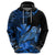 Custom Hawaii Monk Seal Hoodie Polynesian Kakau With Kanaka Blue LT14 Zip Hoodie Blue - Polynesian Pride