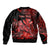 (Custom Personalised) Hawaii Monk Seal Bomber Jacket Polynesian Kakau With Kanaka Red LT14 - Polynesian Pride