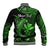 (Custom Personalised) Hawaii Hammerhead Shark Baseball Jacket Polynesian Kakau With Kanaka Green LT14 - Polynesian Pride