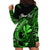 (Custom Personalised) Hawaii Hammerhead Shark Hoodie Dress Polynesian Kakau With Kanaka Green LT14 - Polynesian Pride