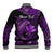 (Custom Personalised) Hawaii Hammerhead Shark Baseball Jacket Polynesian Kakau With Kanaka Purple LT14 - Polynesian Pride