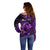 (Custom Personalised) Hawaii Hammerhead Shark Off Shoulder Sweater Polynesian Kakau With Kanaka Purple LT14 - Polynesian Pride