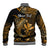 (Custom Personalised) Hawaii Hammerhead Shark Baseball Jacket Polynesian Kakau With Kanaka Gold LT14 - Polynesian Pride