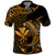 Custom Hawaii Hammerhead Shark Polo Shirt Polynesian Kakau With Kanaka Gold LT14 Gold - Polynesian Pride