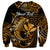 (Custom Personalised) Hawaii Hammerhead Shark Sweatshirt Polynesian Kakau With Kanaka Gold LT14 - Polynesian Pride