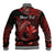 (Custom Personalised) Hawaii Hammerhead Shark Baseball Jacket Polynesian Kakau With Kanaka Red LT14 - Polynesian Pride