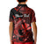 (Custom Personalised) Hawaii Hammerhead Shark Kid Polo Shirt Polynesian Kakau With Kanaka Red LT14 - Polynesian Pride