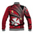 Wallis And Futuna Baseball Jacket Plumeria Flowers With Red Polynesian Pattern LT14 - Polynesian Pride